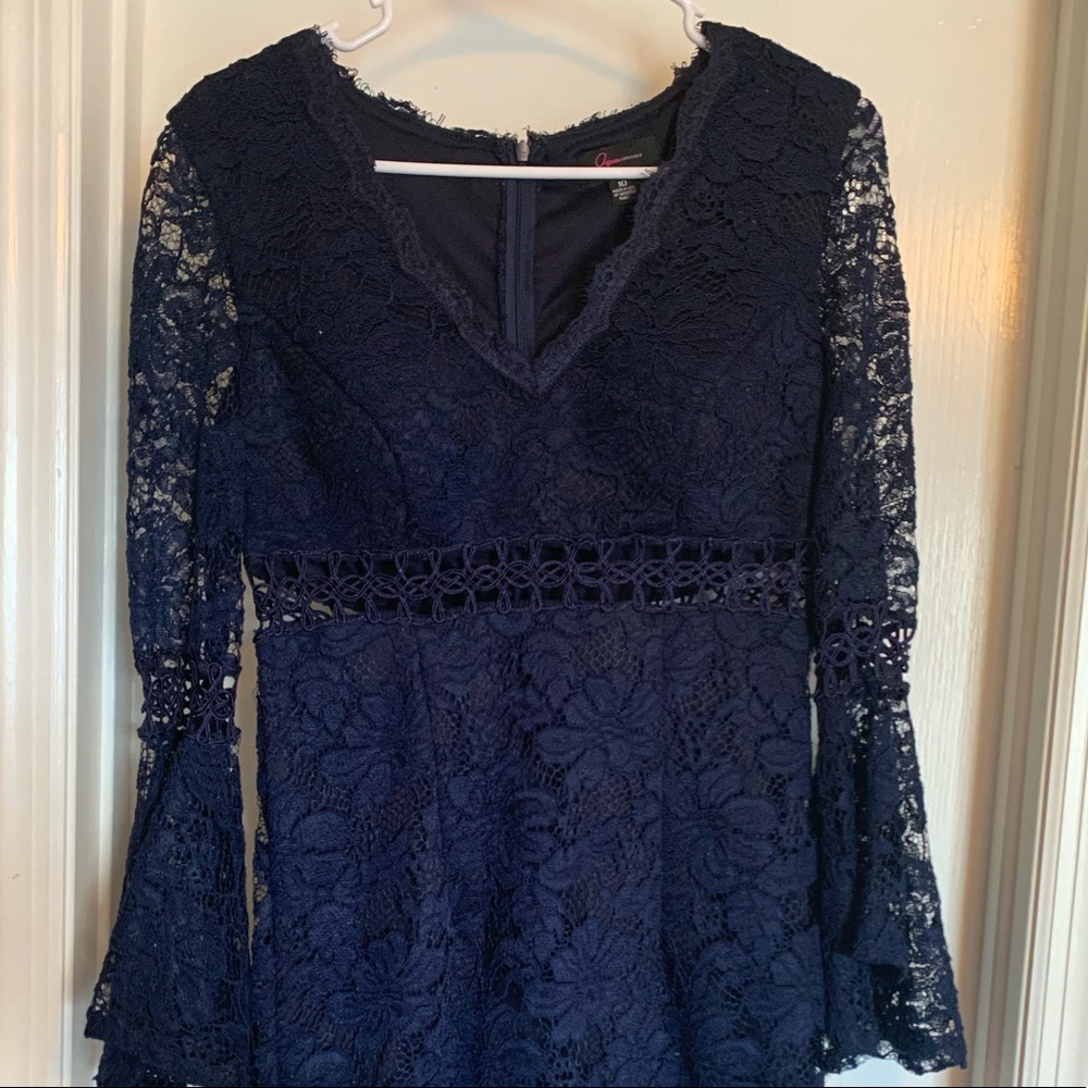 Midnight Blue Lace Dress